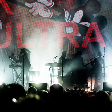 Massive Attack performing on stage